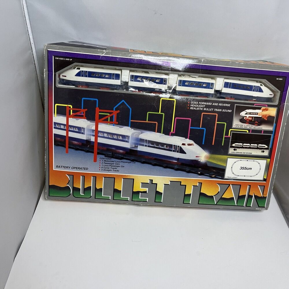 Extremely RARE Vintage Kamco Bullet Train Set No. 8881 Locomotive Not Tested